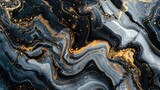 Abstract swirling patterns with gold accents on dark background