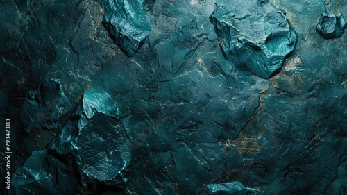 Textured blue rock surface with rugged, uneven, and glossy characteristics © Татьяна Макарова