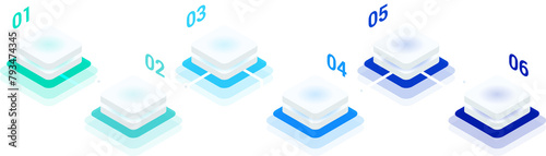 6 Step Process Flow Infographic template