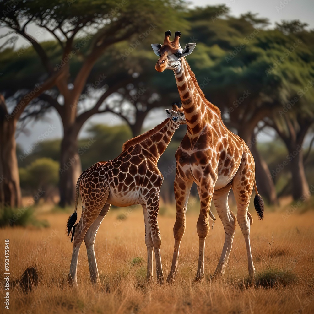 Obraz premium giraffe in the savannah