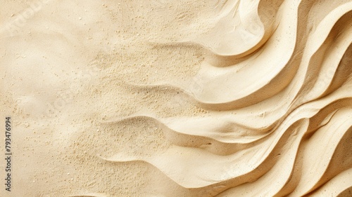 Smooth sand waves texture close-up