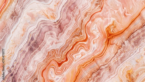 Explore the mesmerizing beauty of abstract peach fuzz marbleized stone in this stunning image