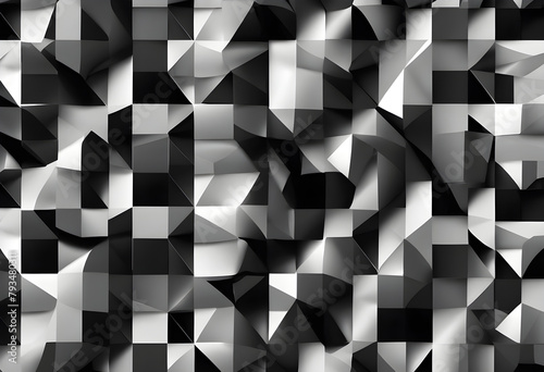 Modern Abstract Charcoal Banner with Geometric Shapes and Shading Gradient
