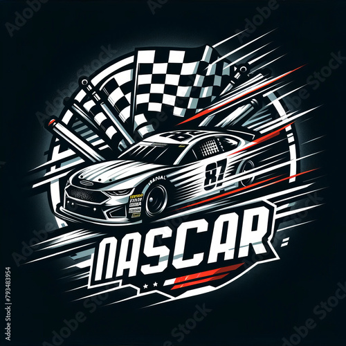 Logo design for NASCAR auto racing event