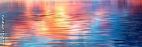 Colors dance and shimmer on the waters surface as the setting sun bathes the scene in a warm, serene light