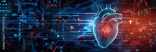 Explore the concept of artificial intelligence in healthcare by illustrating how AI can assist in analyzing and interpreting heart beat patterns photo