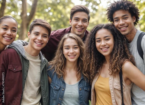 Happy, Diverse Group Smiling at Camera