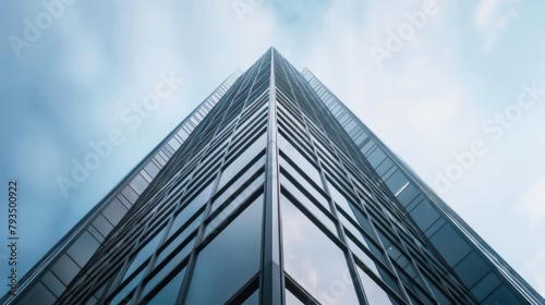 close up Business office building skyscraper