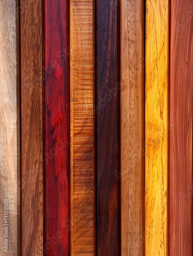 Explore intricate wood textures in natural light, a close-up of hardwood and softwood, revealing texture variations and color contrasts