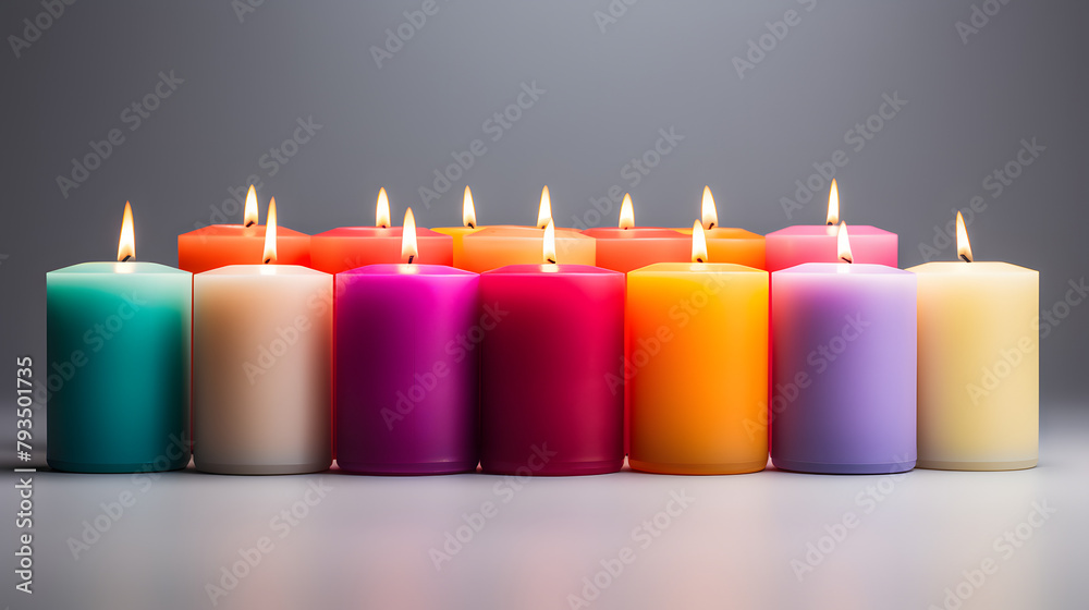 Colorful 3d Candle Mockup Colorful 3d Candle Mockup