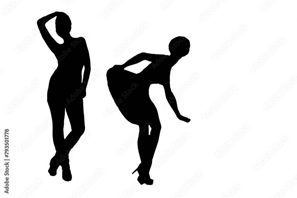 silhouette person standing posture model isolated on white background vector image mocup silhouette person standing posture model isolated on white background vector image mocup