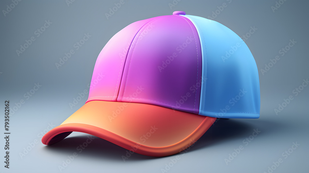 Fototapeta premium Cap Mockup colorful 3d