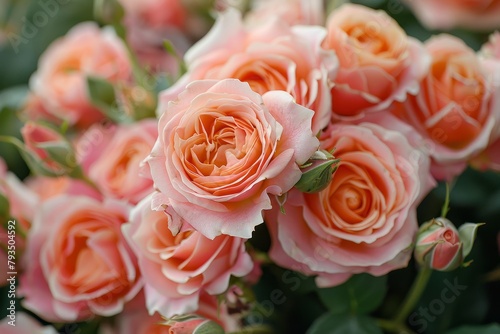 A lush bouquet of roses captured in a close-up  showcasing intricate petal patterns and delicate thorns  highlighting romance and fragrance  perfect for a floral backdrop