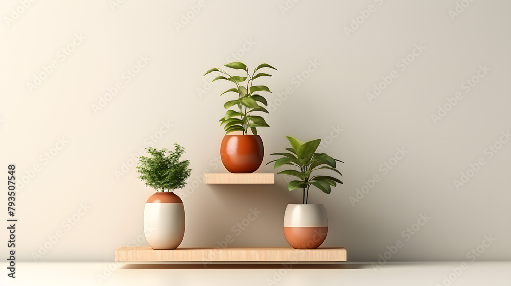 Fototapeta premium Indoor Stand Mockup 3d