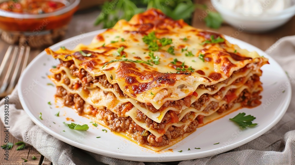 Homestyle Lasagna with Savory Beef Bolognese Sauce Homestyle Lasagna with Savory Beef Bolognese Sauce