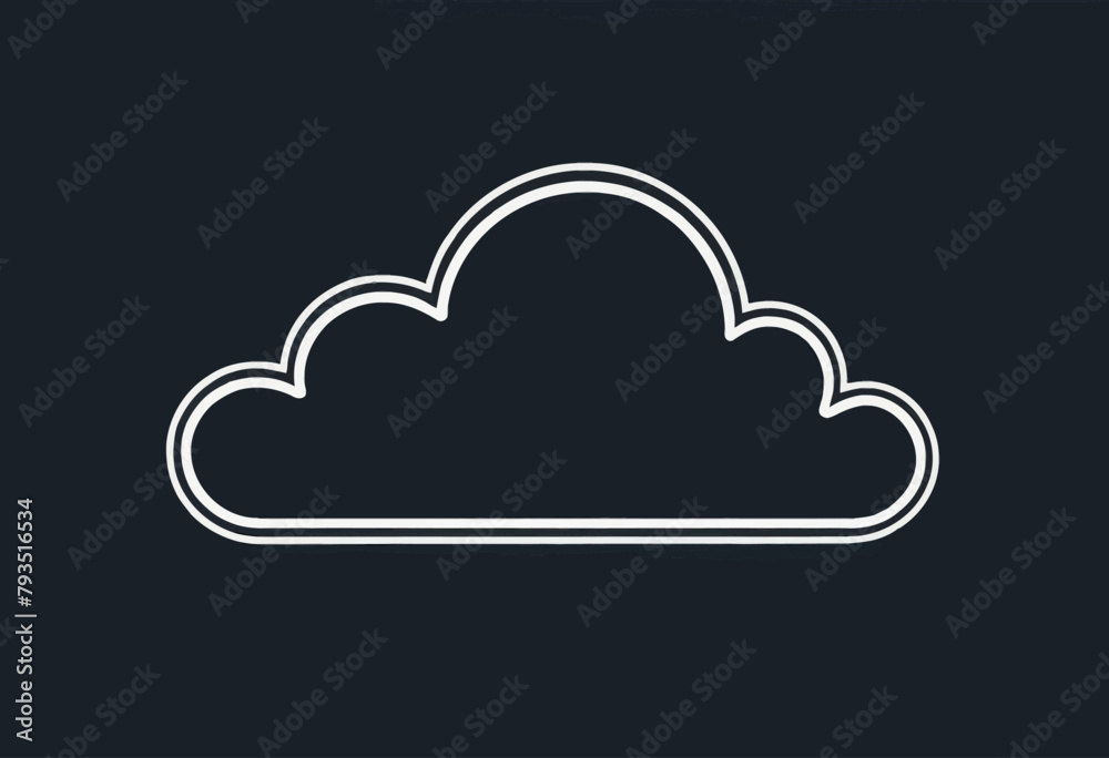 Minimalist Hand Drawn Doodle of a Cloud in Sketch Style Vector Illustration Minimalist Hand Drawn Doodle of a Cloud in Sketch Style Vector Illustration