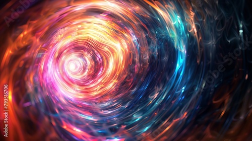 Luminous Whirl: A Captivating Dance of Light and Color