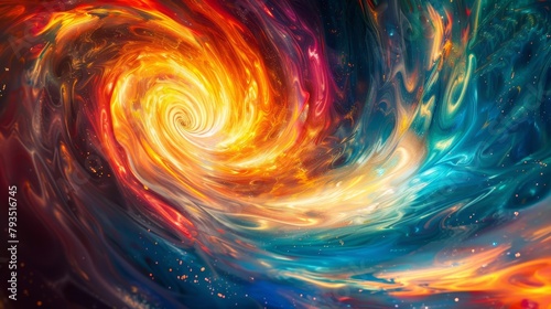 Luminous Whirl: A Captivating Dance of Light and Color