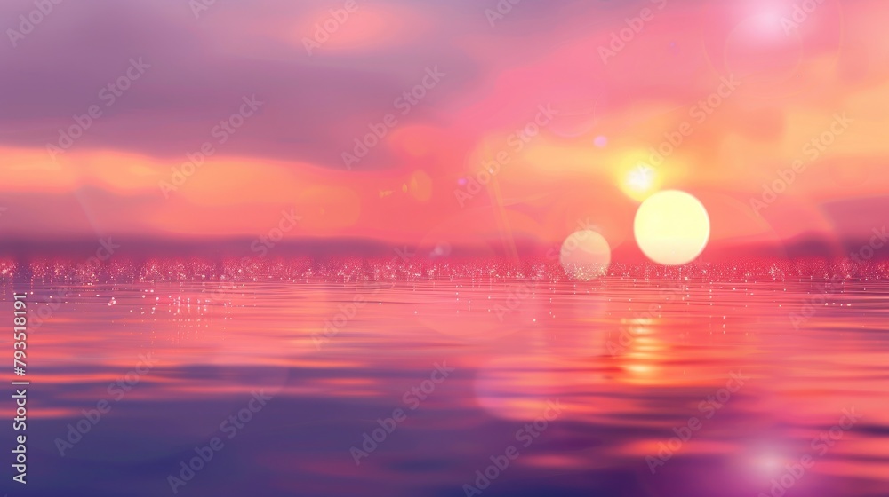 Abstract background of sunset with a blurred image