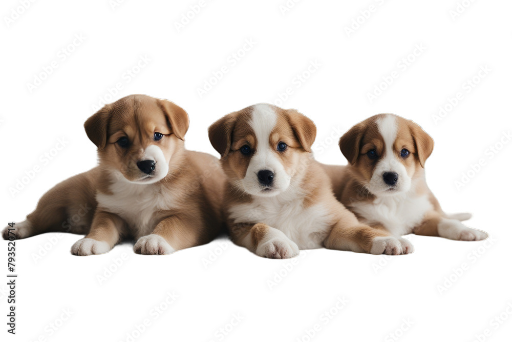 group white lying background puppies front standing isolated on color image view studio animal pet domestic animals mammal vertebrate dog carnivore canino togetherness puppy cute basset hound
