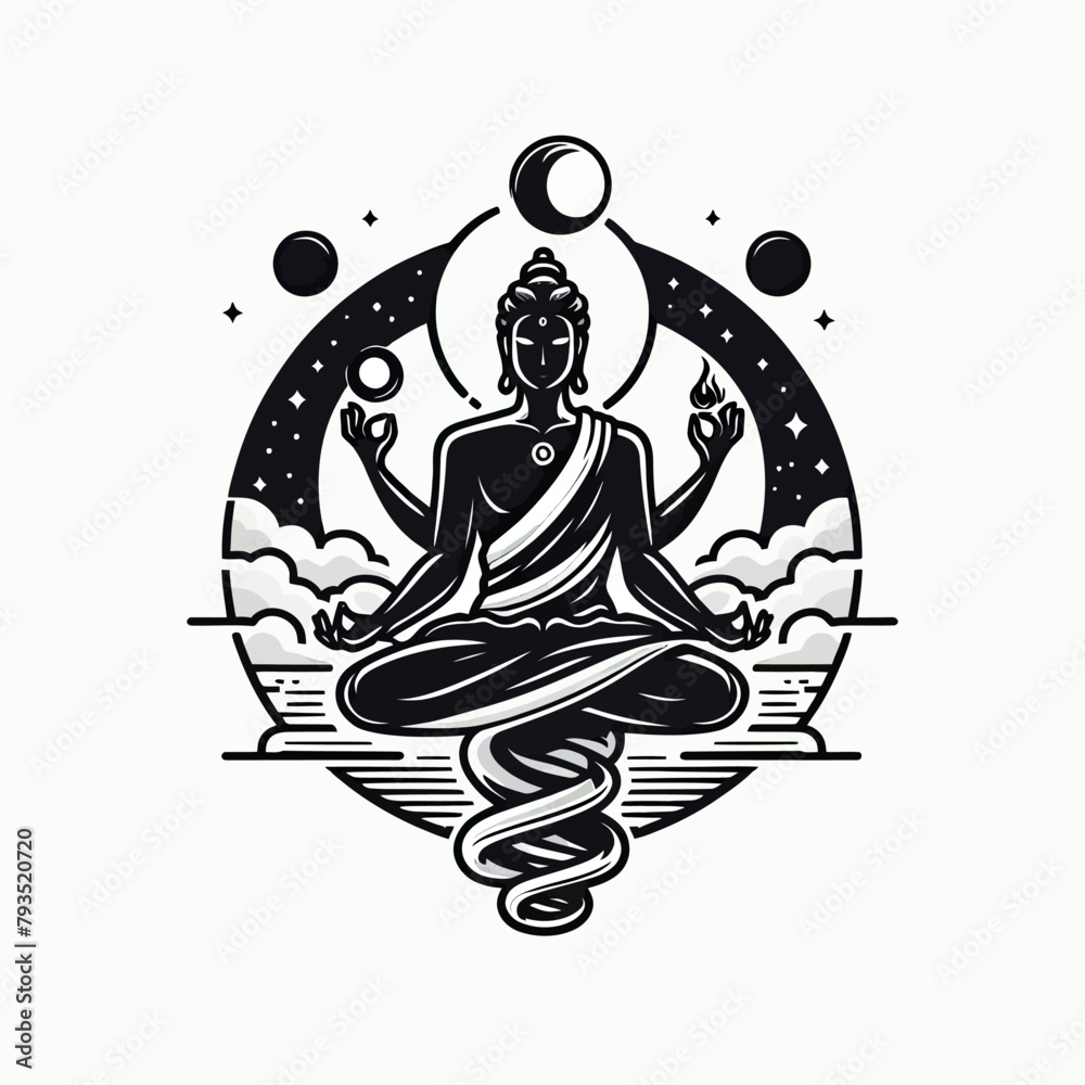 Fototapeta premium abstract painting karma vector