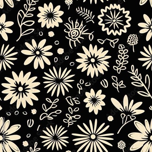 seamless pattern with flowers