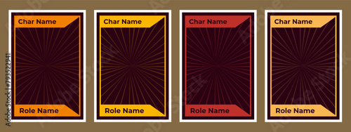game card border template with classic mediaval style for game items and characters	