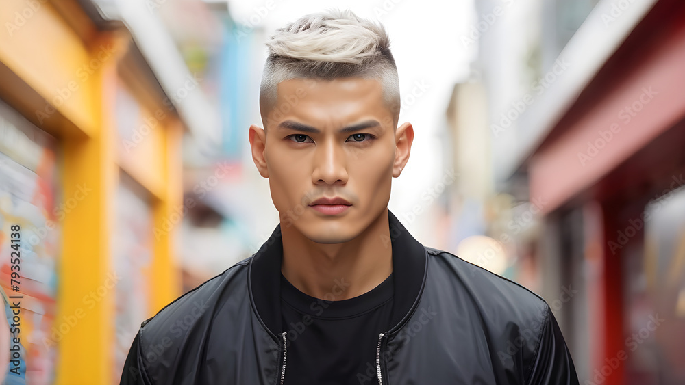  Youthful Crew Cut Hairstyle Against Pastel Background, Vibrant Pastel ...