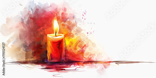 Eternal Flame: The Flickering Candle and Lasting Light - Picture a flickering candle representing the life of a deceased leader, with its light continuing to shine brightly, symbolizing their lasting 
