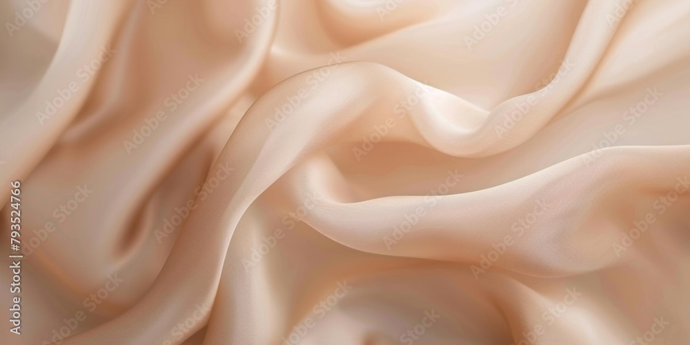 Elegant creamy silk fabric with smooth waves and soft texture for a luxurious background. Elegant creamy silk fabric with smooth waves and soft texture for a luxurious background.