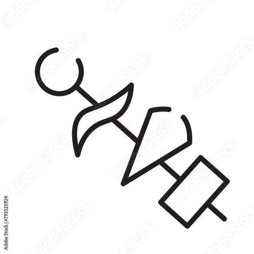 bbq food spring line icon