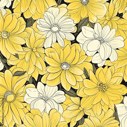 seamless pattern with flowers