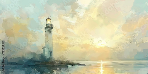 Guiding Light: The Lighthouse and Safe Harbor - Picture a lighthouse guiding ships to safe harbor, symbolizing the guidance and direction provided by a deceased leader's teachings