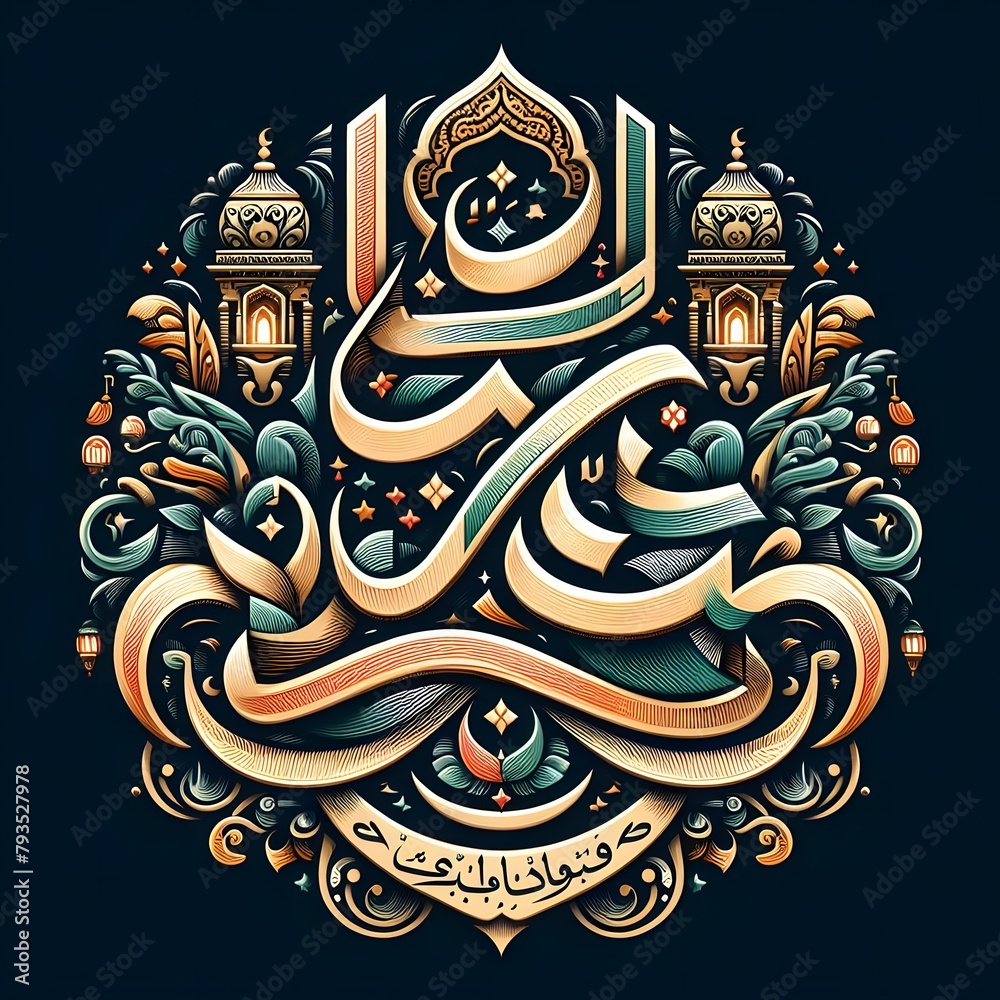 Eid Calligraphy & Typography Designs Festive Lettering for Celebratory Occasions