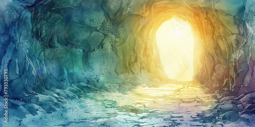 Voice of Wisdom: The Echoing Cave and Quiet Wisdom - Visualize an echoing cave with quiet whispers of wisdom, symbolizing the timeless teachings of a deceased leader