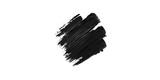 Black paint brush strokes on a white background