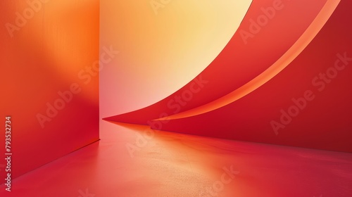 Sleek red gradation with a minimalistic flair, perfect for a clean and modern background, expansive and airy feel photo