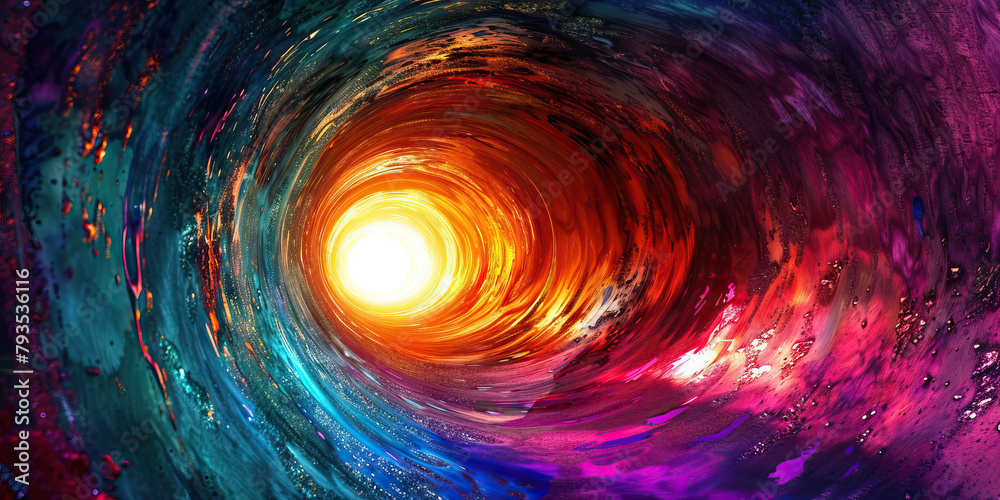 The Journey Within: The Tunnel of Light and Inner Exploration - Imagine a tunnel of light representing the journey within oneself during a psychedelic experience, exploring the depths of the mind The Journey Within: The Tunnel of Light and Inner Exploration - Imagine a tunnel of light representing the journey within oneself during a psychedelic experience, exploring the depths of the mind