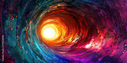 The Journey Within: The Tunnel of Light and Inner Exploration - Imagine a tunnel of light representing the journey within oneself during a psychedelic experience, exploring the depths of the mind