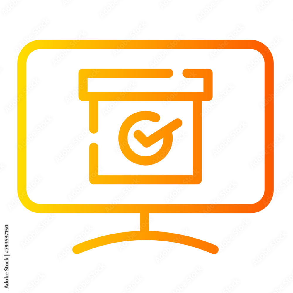 television Line Gradient Icon television Line Gradient Icon