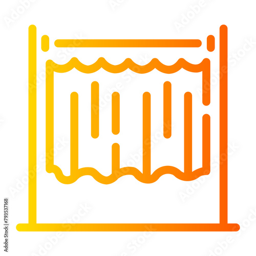 voting booth Line Gradient Icon