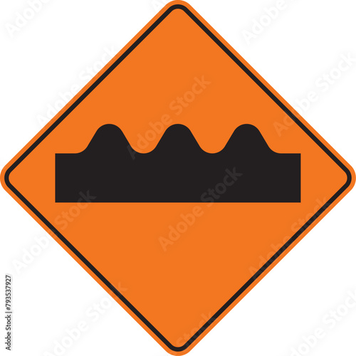 superficie rizada, icono, vector, señal de prevención, símbolo, señal color naranja, silueta, ilustración, pictograma, rombo, preventivo, naranja, señales, imagen, indicar, norma, normatividad