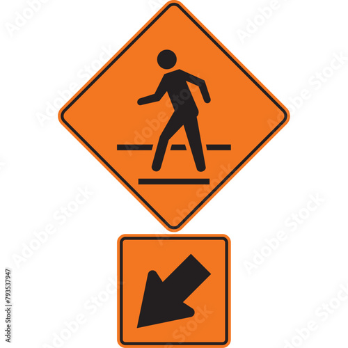ubicación de cruce escolar, icono, vector, señal de prevención, símbolo, señal color naranja, silueta, ilustración, pictograma, rombo, preventivo, naranja, señales, imagen, indicar, norma, normativida