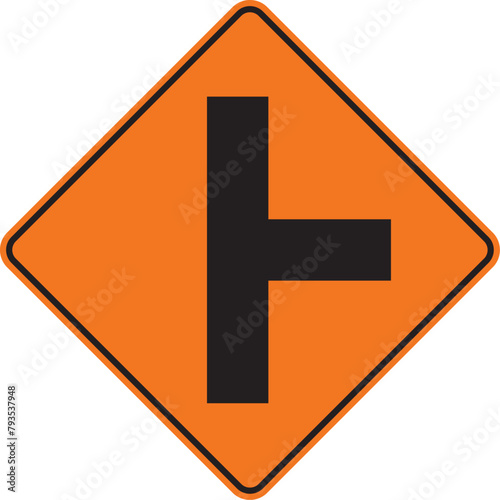 vía lateral derecha, icono, vector, señal de prevención, símbolo, señal color naranja, silueta, ilustración, pictograma, rombo, preventivo, naranja, señales, imagen, indicar, norma, normatividad, anun