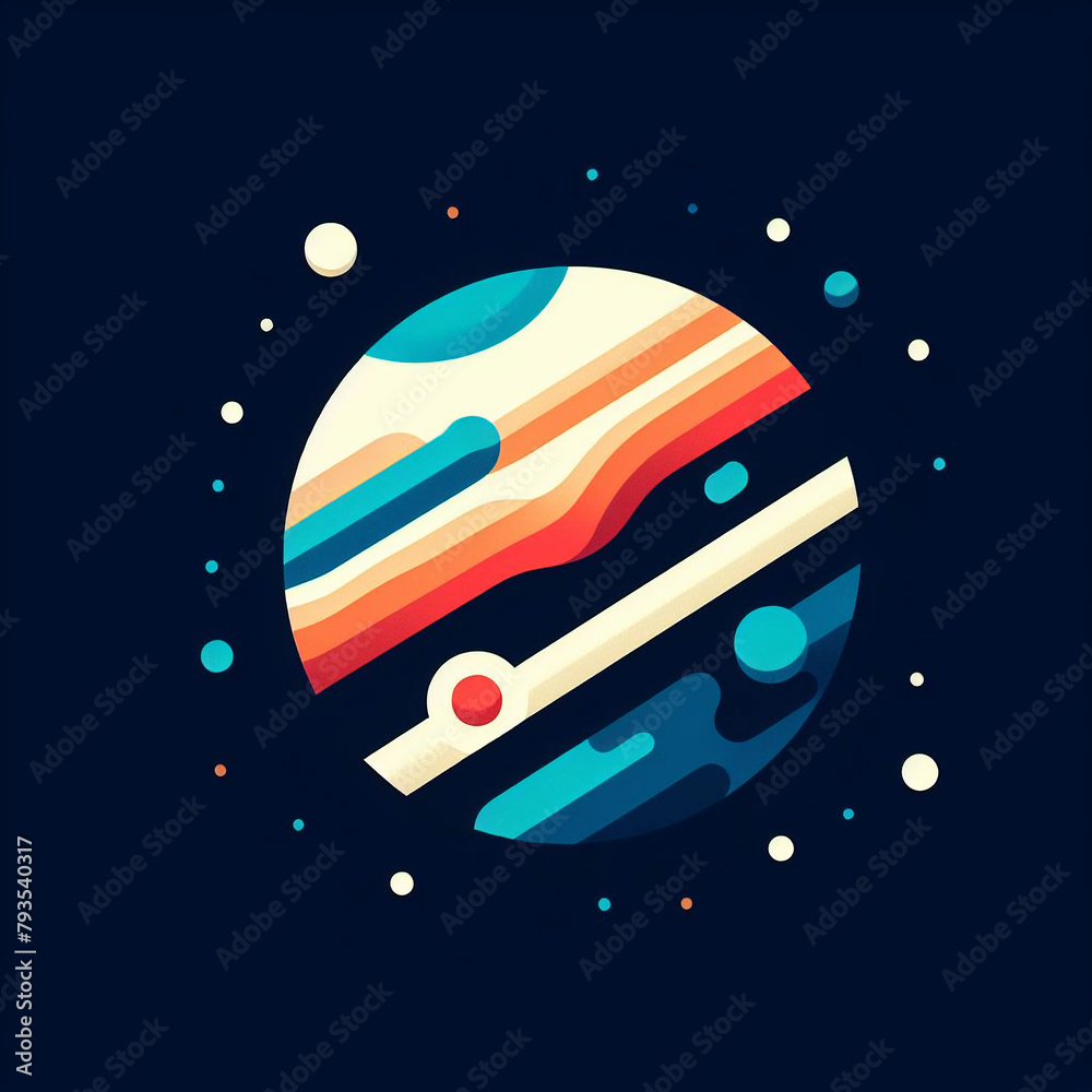 Naklejka premium Jupiter planet icon.