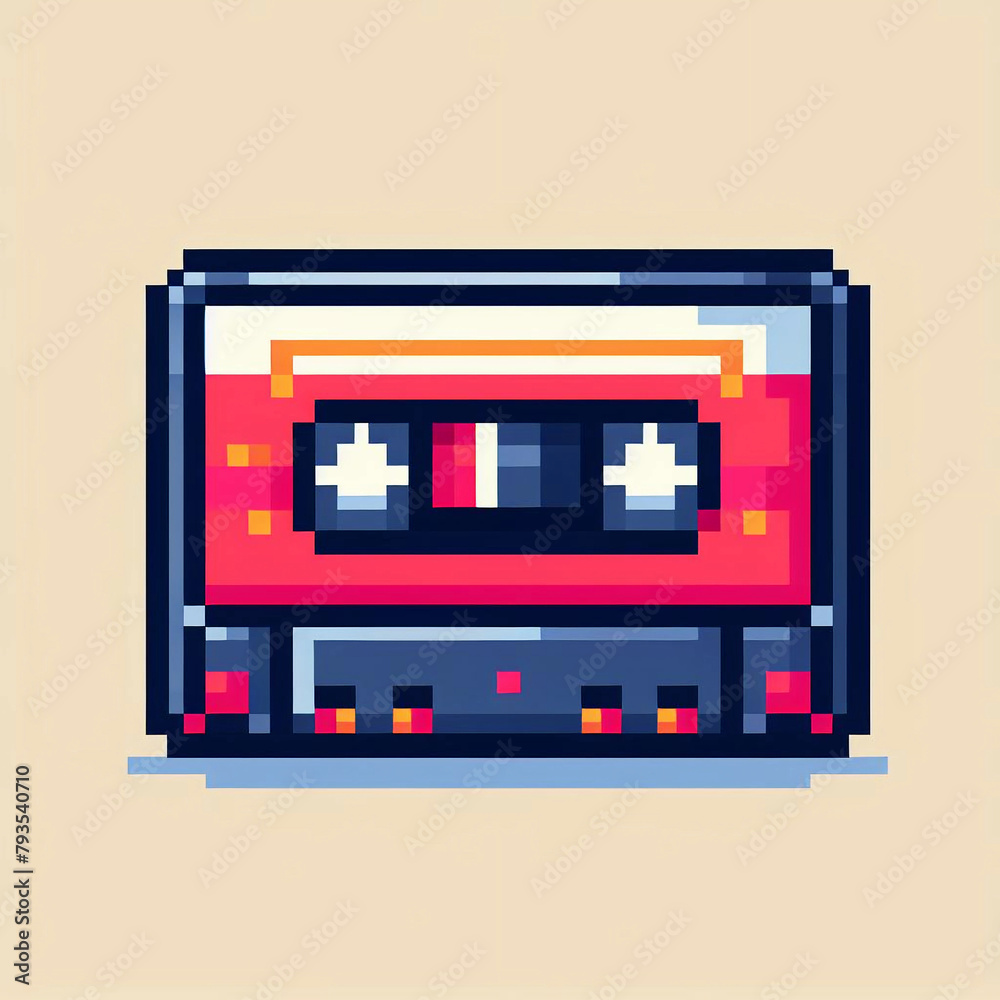 Retro cassette music icon Retro cassette music icon