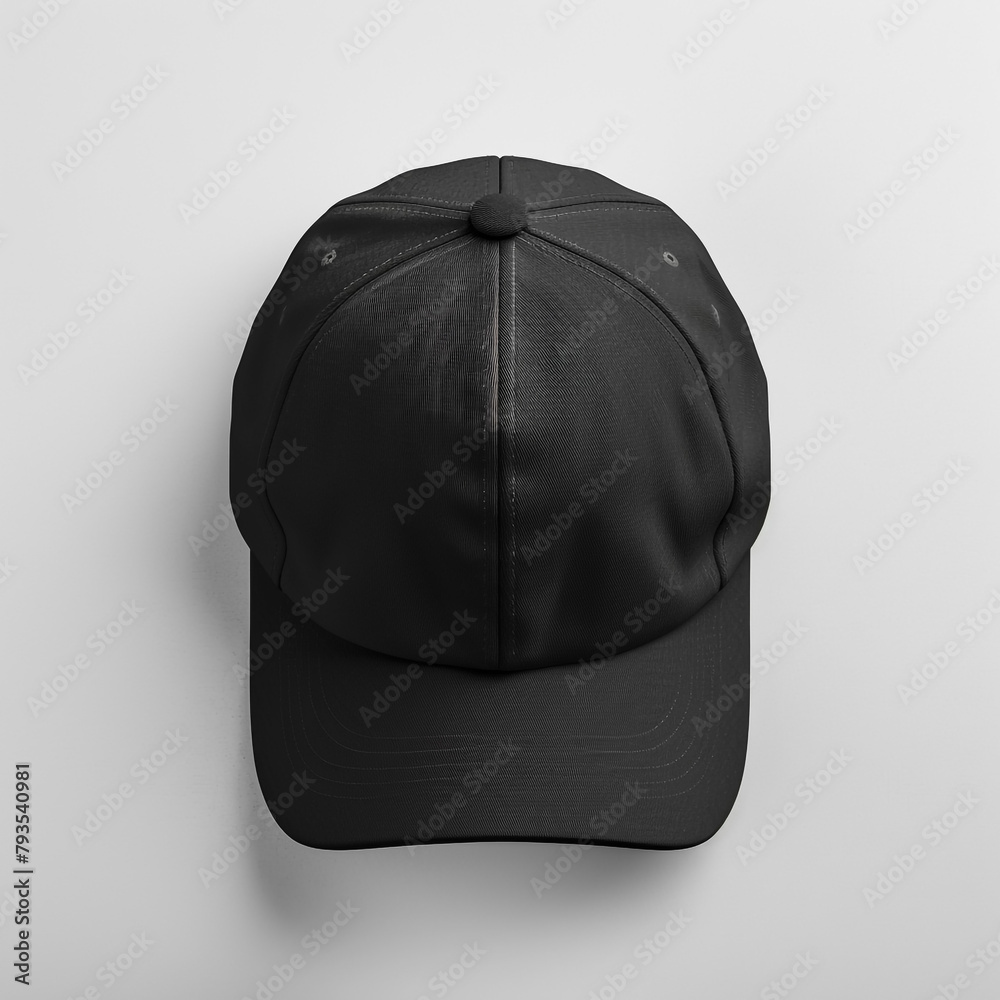 Naklejka premium black leather bag with cap