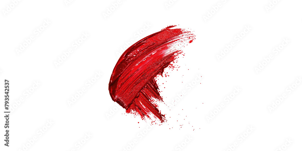 red glitter stroke of paint isolated on white background red glitter stroke of paint isolated on white background