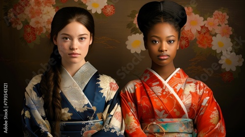 The photographs highlight the elegance and beauty of traditional attire such as kimonos in Japan or saris in India. They celebrate the rich cultural heritage and intricate designs of these garments, r