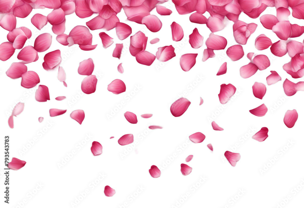 Greeting Down Vector Invitation illustration Rose Isolated Blossom Flying Background Petals Rose Pink Design Sakura Pink Card Falling Petals
